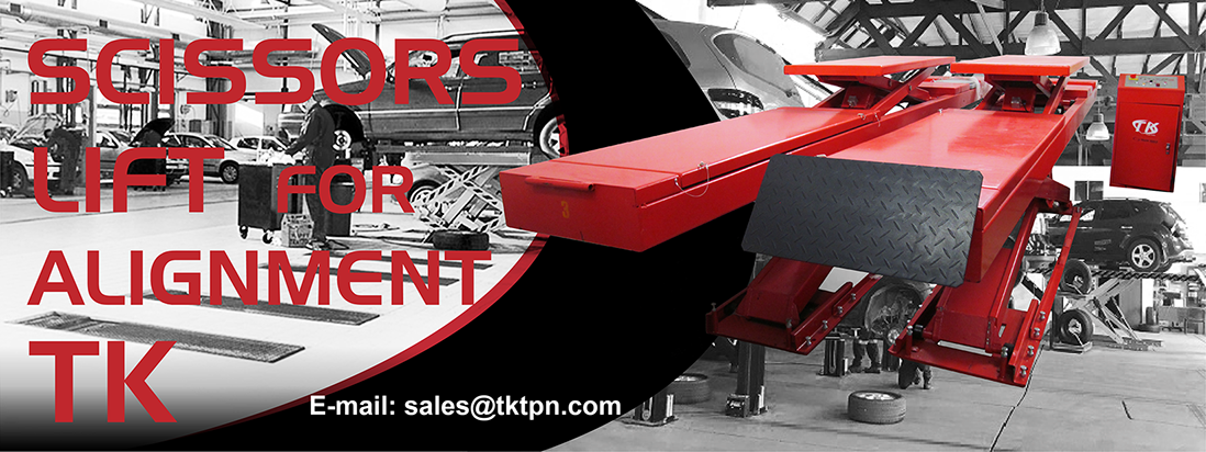 scissor lift for alignment, elevador de tijera para servitecas, camion y tractomula, carretera, 
